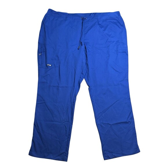 Grey’s Anatomy Mia Scrub Pants 4XL Royal Blue Womens 4277 6 Pockets Mid-Rise New - Picture 1 of 10